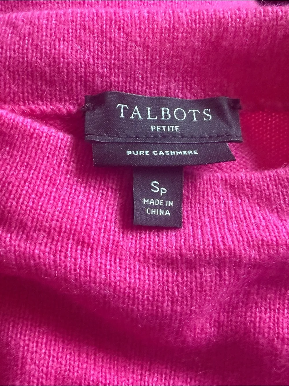 Talbots Petite 100% Pure Cashmere Crewneck Sweater Pink SP - Read Description
